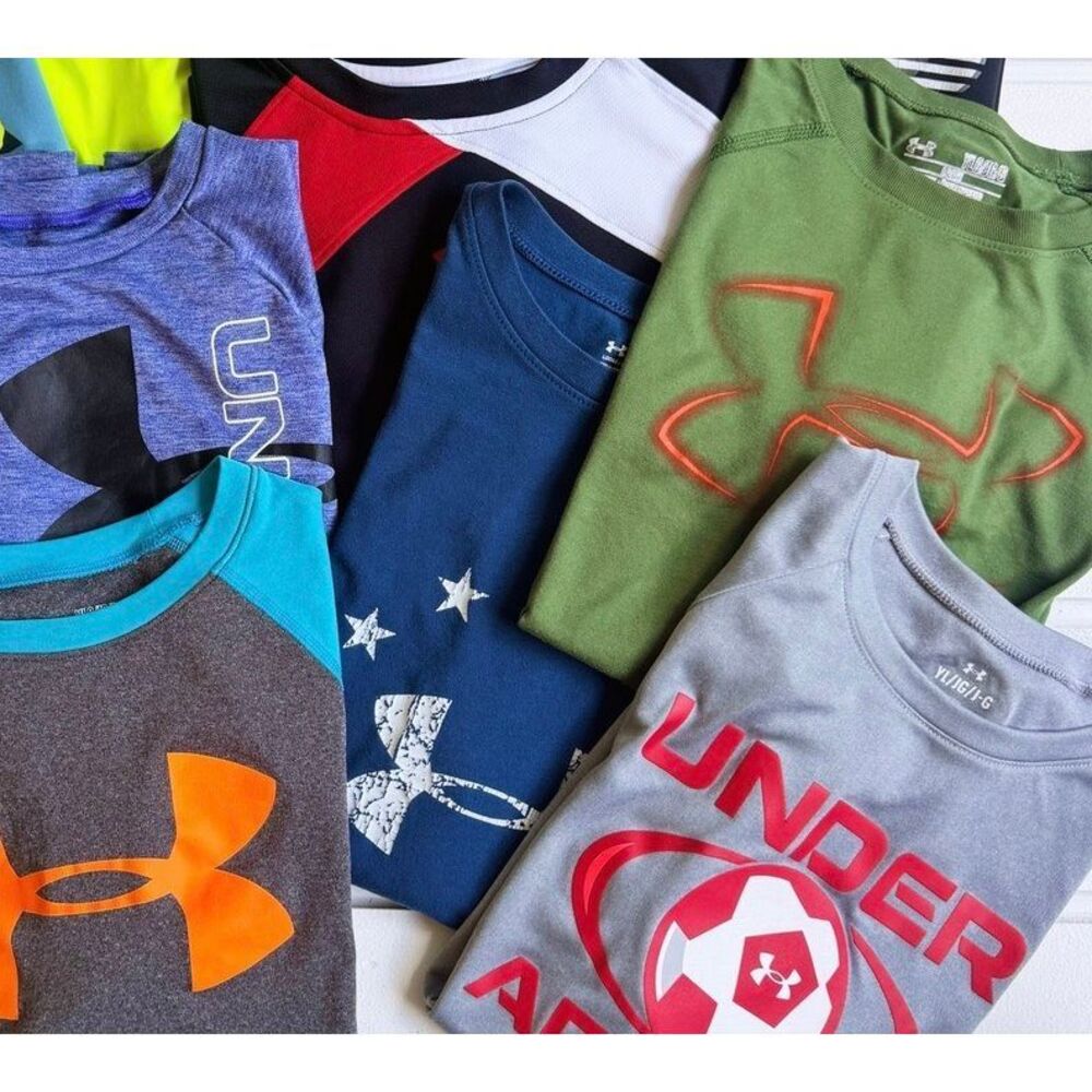 Under Armour Boys Shorts Sleeve T-Shirt Lot 11 Tees Total - Size Large - Picture 3 of 6